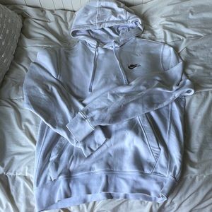 White Nike Hoodie With Brown Nike Logo💐